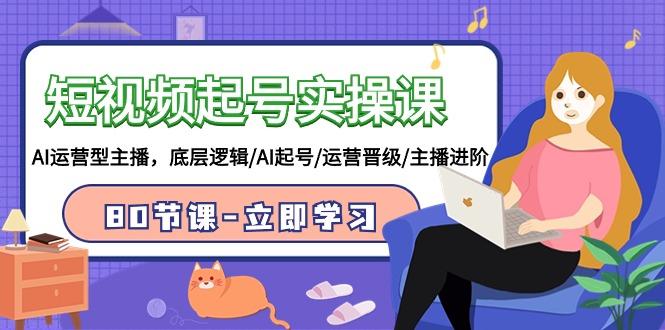 (9470期)短视频起号实操课，AI运营型主播，底层逻辑/AI起号/运营晋级/主播进阶/80节-副业网创