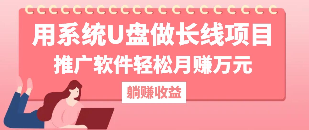 用系统U盘做长线项目，推广软件轻松月赚万元-副业网创