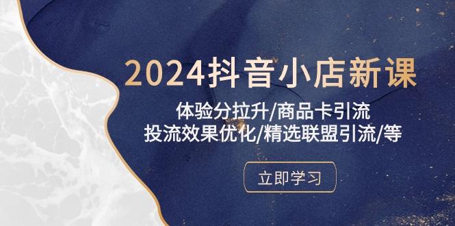 2024抖音小店新课，体验分拉升/商品卡引流/投流效果优化/精选联盟引流/等-副业网创