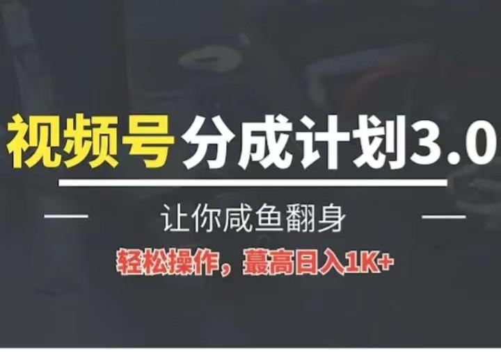 24年视频号冷门蓝海赛道，操作简单，单号收益可达四位数-副业网创