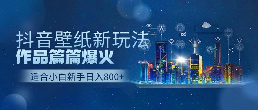 (9842期)抖音壁纸号新玩法，作品篇篇爆火，日收益500+-副业网创
