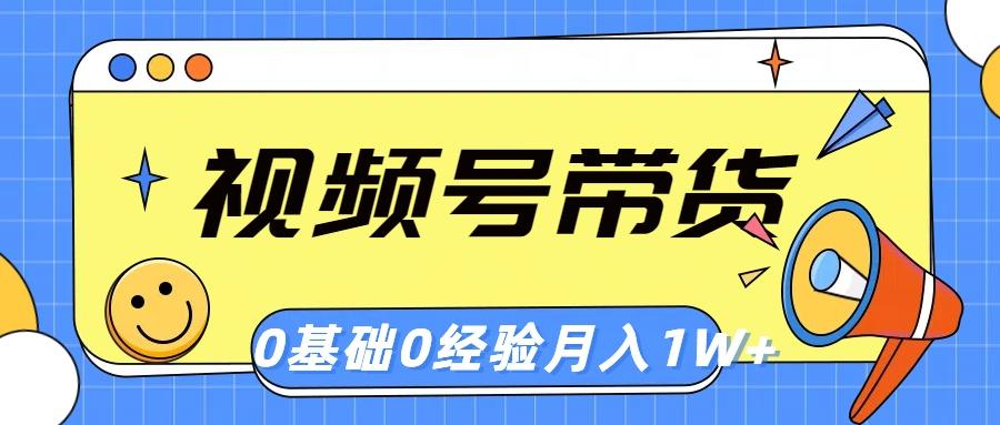 视频号轻创业带货，零基础，零经验，月入1w+-副业网创