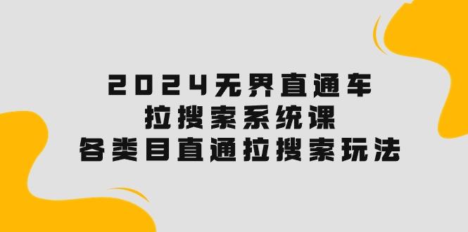 2024无界直通车·拉搜索系统课：各类目直通车 拉搜索玩法！-副业网创