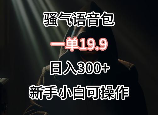 0成本卖骚气语音包，一单19.9.日入300+【揭秘】-副业网创