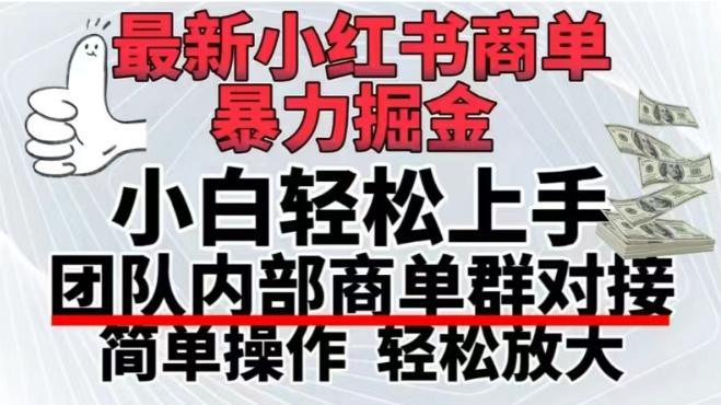 最新小红书商单，暴力掘金，单月稳定变现3W+-副业网创