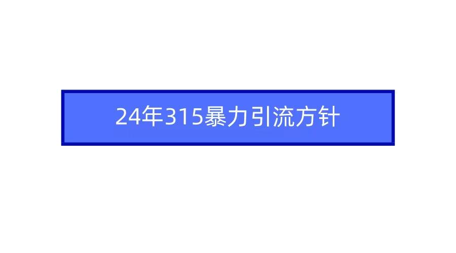 2024年自媒体爆款视频制作，快速涨粉暴力引流方针！-副业网创