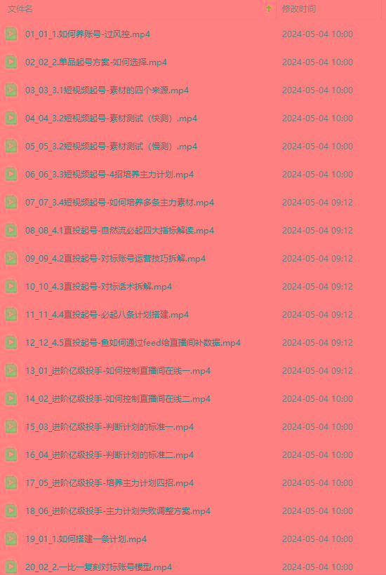 图片[1]-2024单品正价起号，直播素材投流选品：选品课+投流课+素材课+卡首屏/100节-副业网创