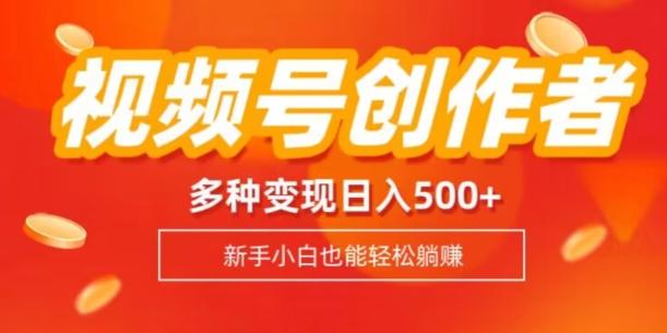 视频号创作者计划，多种变现方式，日入500+【内附1080g视频素材】-副业网创
