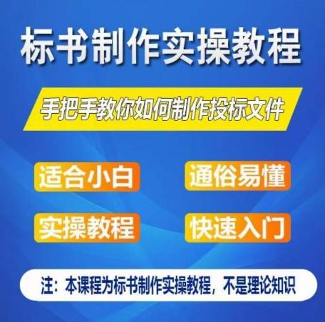 标书制作实操教程，手把手教你如何制作授标文件，零基础一周学会制作标书-副业网创