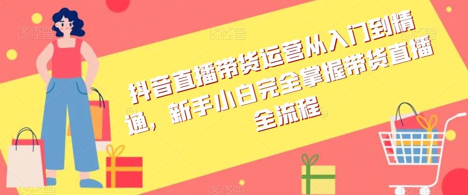 抖音直播带货运营从入门到精通，新手小白完全掌握带货直播全流程-副业网创