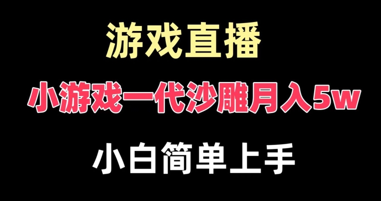 玩小游戏一代沙雕月入5w，爆裂变现，快速拿结果，高级保姆式教学【揭秘】-副业网创