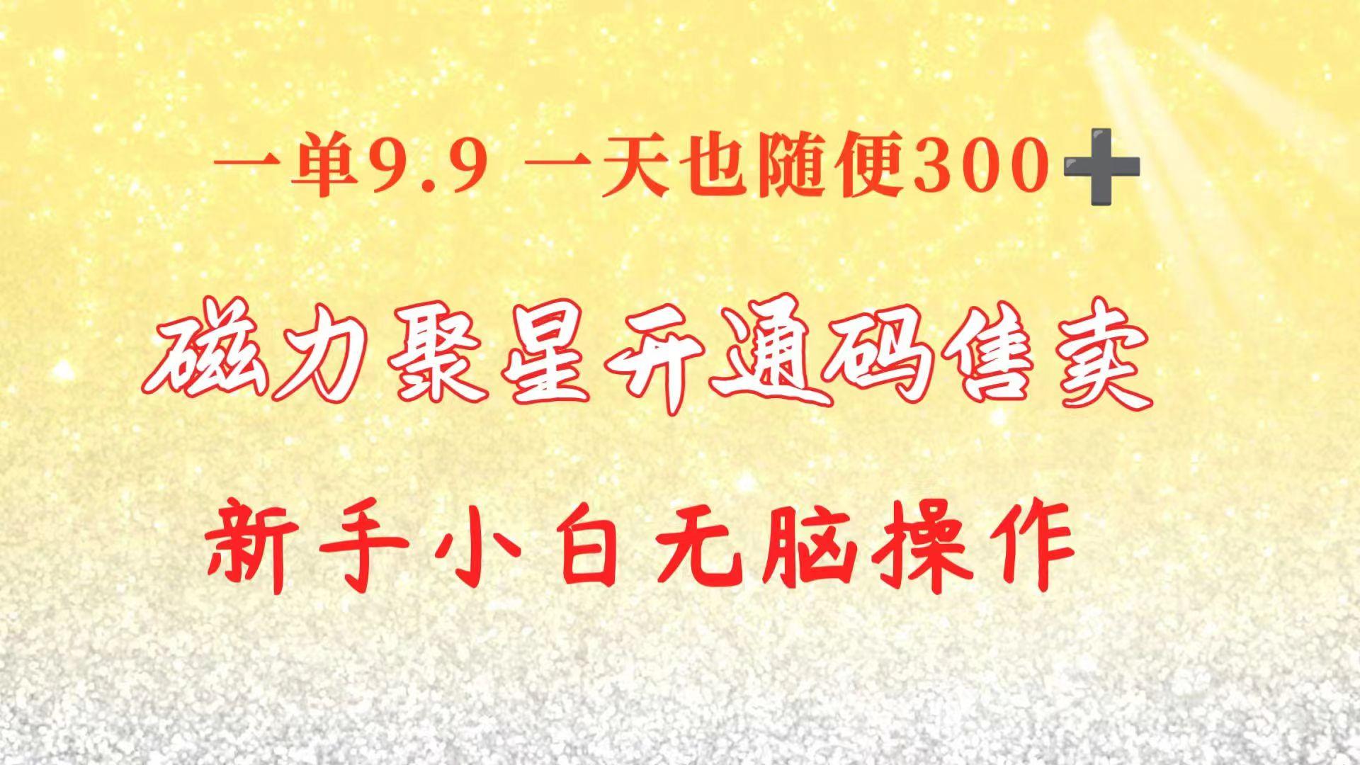 快手磁力聚星码信息差 售卖  一单卖9.9  一天也轻松300+ 新手小白无脑操作-副业网创
