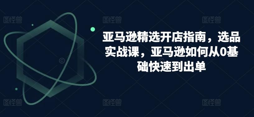 亚马逊精选开店指南，选品实战课，亚马逊如何从0基础快速到出单-副业网创