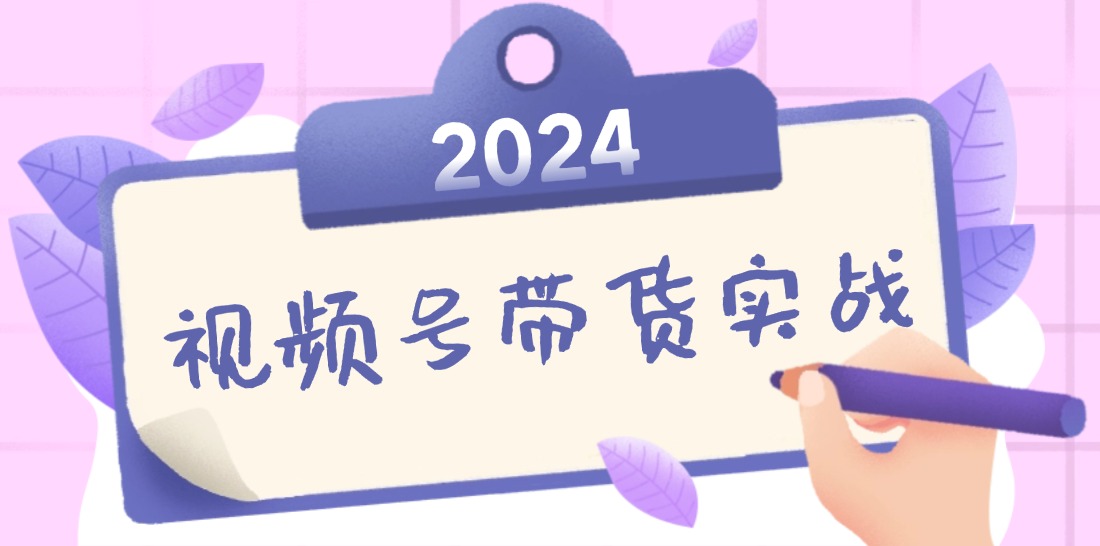 2024视频号最新带货实战课：无人直播/书单号卖货/个人IP口播 (附资料素材-副业网创