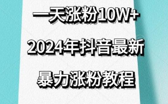 抖音最新暴力涨粉教程，视频去重，一天涨粉10w+，效果太暴力了，刷新你们的认知【揭秘】-副业网创