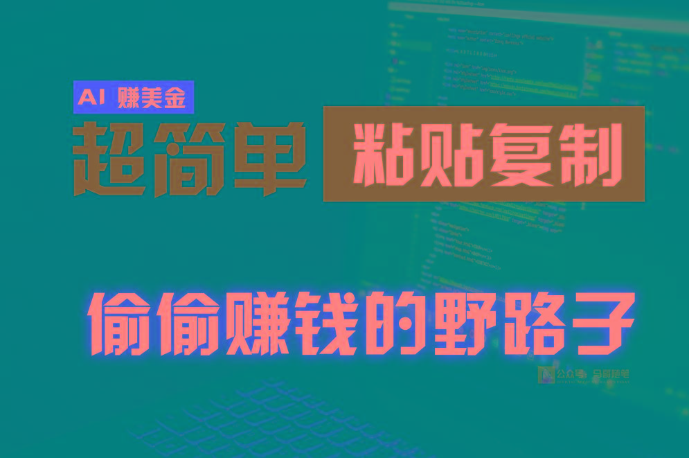 偷偷赚钱野路子，0成本海外淘金，无脑粘贴复制，稳定且超简单，适合副业兼职-副业网创