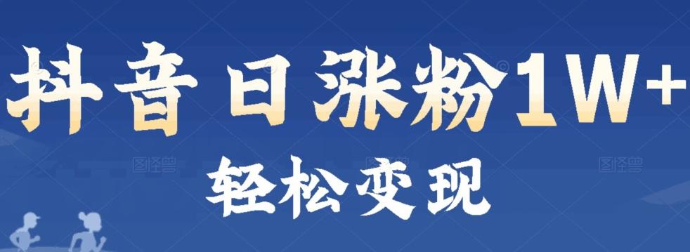 首发抖音新赛道日涨粉1W+轻松变现-副业网创