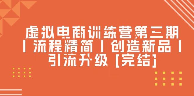 虚拟电商训练营第三期丨流程精简丨创造新品丨引流升级 [完结]-副业网创