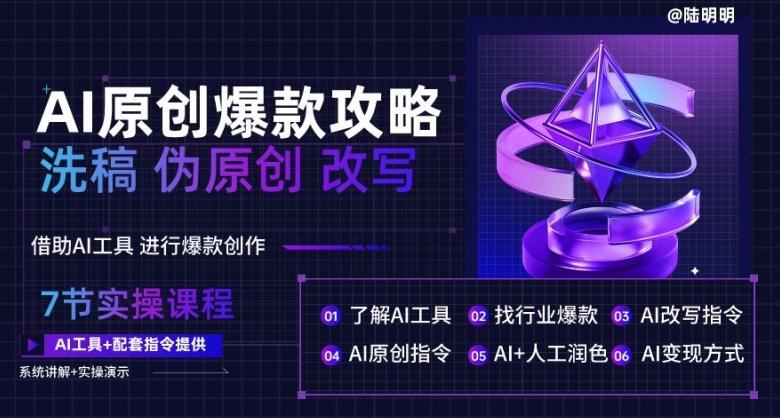 AI原创爆款攻略，洗稿改写伪原创必备，轻松创作10万+爆款文案【揭秘】-副业网创