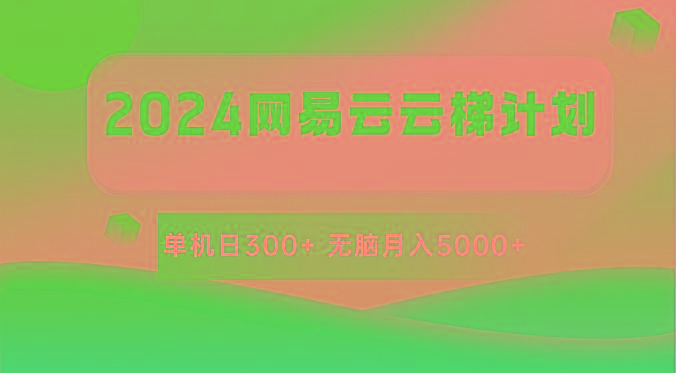 2024网易云云梯计划 单机日300+ 无脑月入5000+-副业网创