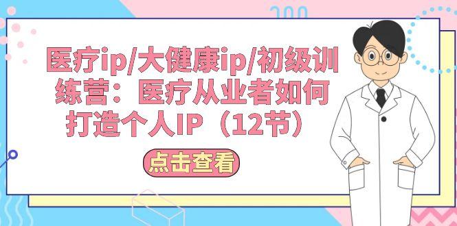 医疗ip/大健康ip/初级训练营：医疗从业者如何打造个人IP(12节-副业网创