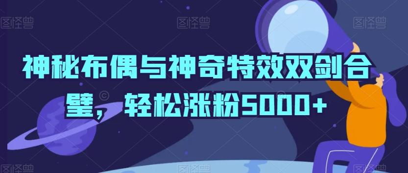 神秘布偶与神奇特效双剑合璧，轻松涨粉5000+【揭秘】-副业网创