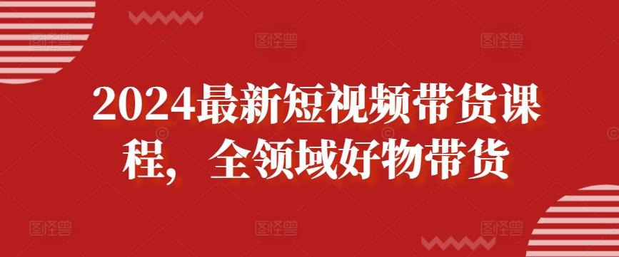 2024最新短视频带货课程，全领域好物带货-副业网创