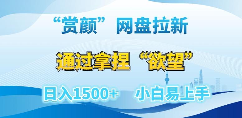 “赏颜”网盘拉新赛道，通过拿捏“欲望”日入1500+，小白易上手【揭秘】-副业网创