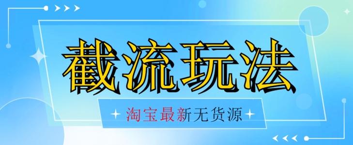 首发价值2980最新淘宝无货源不开车自然流超低成本截流玩法日入300+【揭秘】【1016更新】-副业网创