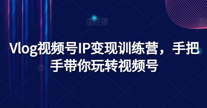 Vlog视频号IP变现训练营，手把手带你玩转视频号-副业网创