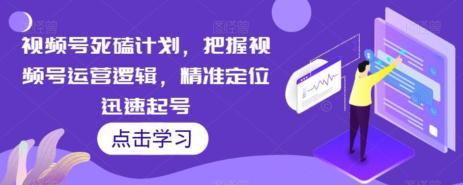 视频号死磕计划，把握视频号运营逻辑，精准定位迅速起号-副业网创
