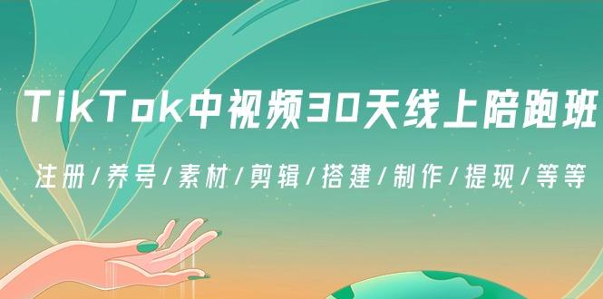 TikTok中视频-30天线上陪跑班：注册/养号/素材/剪辑/搭建/制作/提现/等等-副业网创
