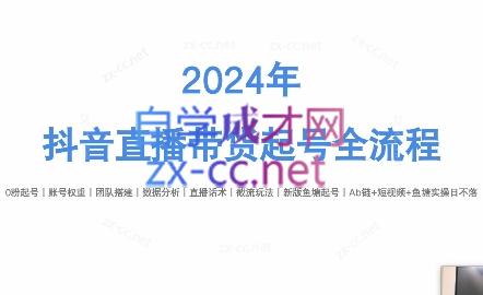 六六老师·2024年抖音直播带货起号全攻略-副业网创