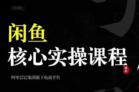 2024闲鱼核心实操课程，从养号、选品、发布、销售，教你做一个出单的闲鱼号-副业网创