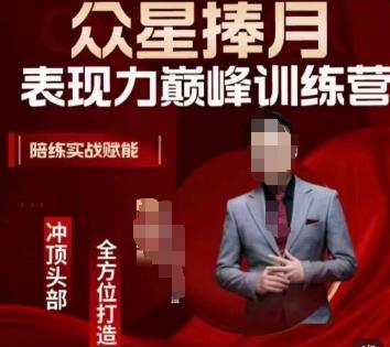 众星捧月表现力巅峰训练营，全方位打造，陪练实战赋能-副业网创