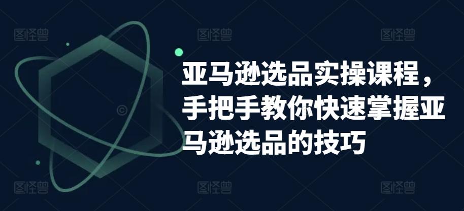 亚马逊选品实操课程，手把手教你快速掌握亚马逊选品的技巧-副业网创