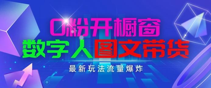 抖音最新项目，0粉开橱窗，数字人图文带货，流量爆炸，简单操作，日入1K+【揭秘】-副业网创