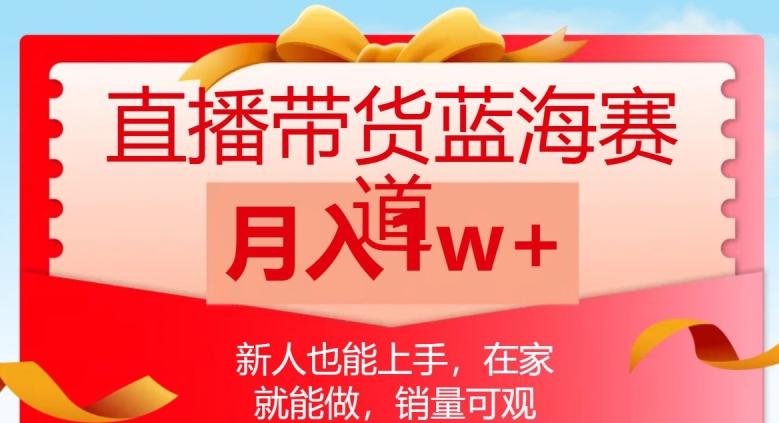 直播带货蓝海赛道，新人也能上手，在家就能做，销量可观，月入1w【揭秘】-副业网创