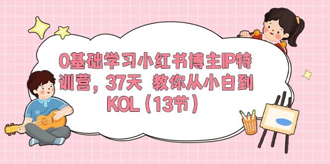 0基础学习小红书博主IP特训营，37天 教你从小白到KOL(13节-副业网创