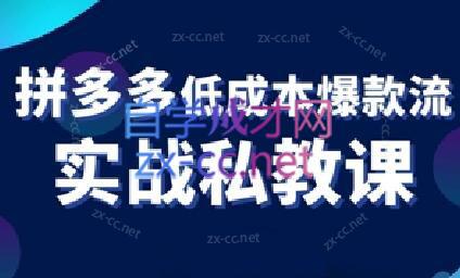 卡卡老师·拼多多低成本爆款流实战私教课-副业网创